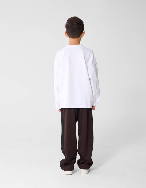 Basic Langarmshirt Wei&szlig; SHOEBY BOYS