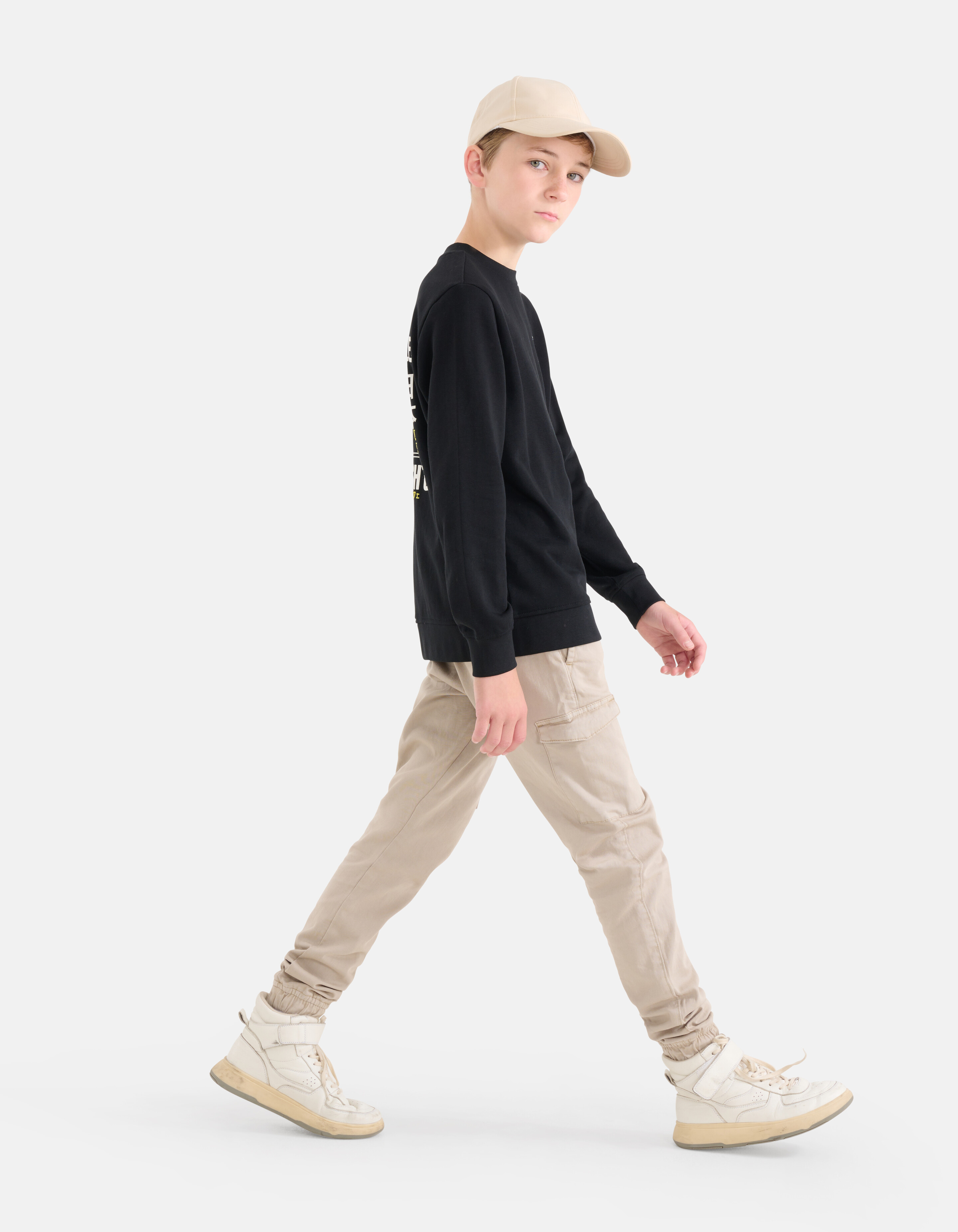 Bedruckter Pullover Schwarz SHOEBY BOYS