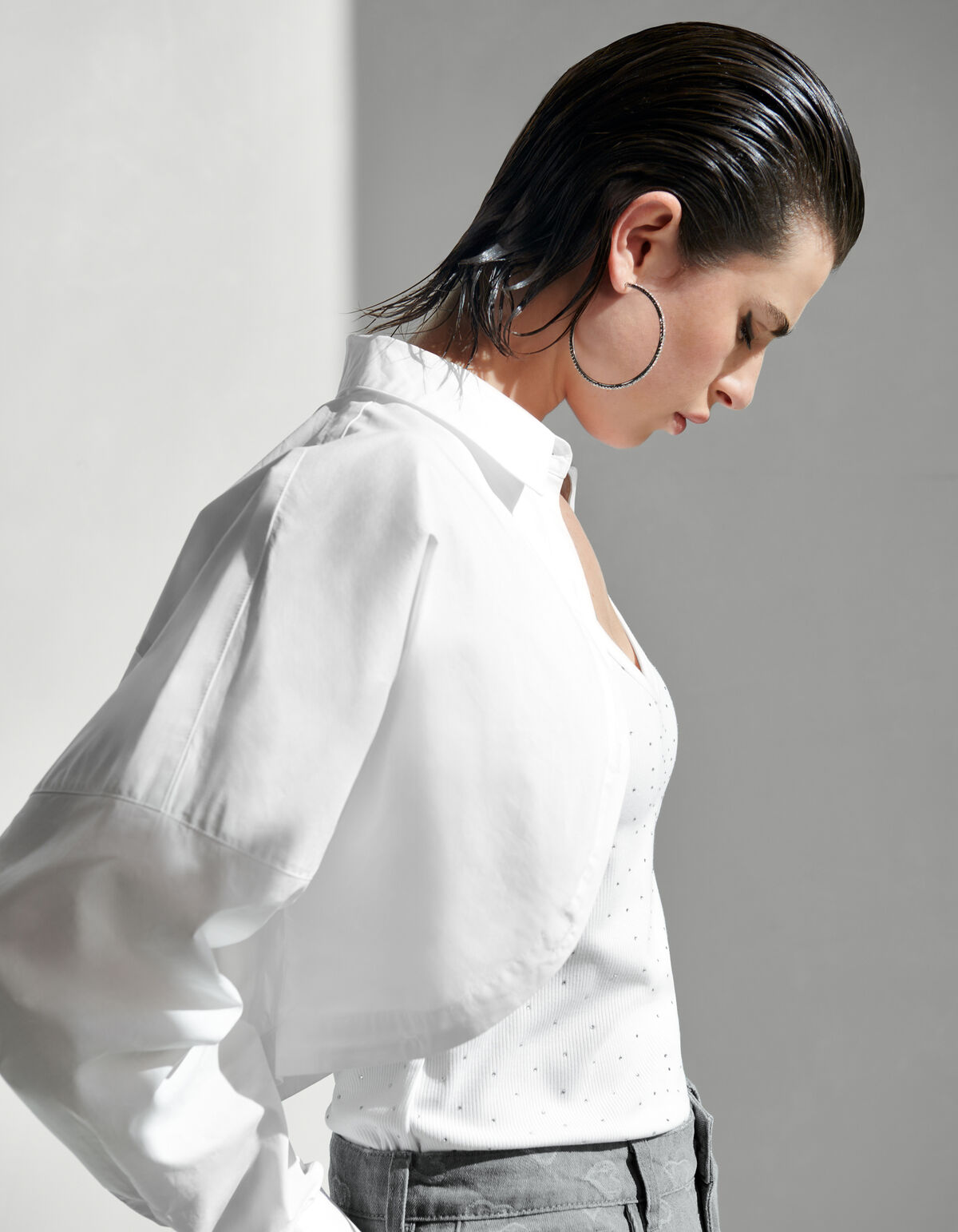 Gekürzte Popeline-Bluse Wit SHOEBY WOMEN