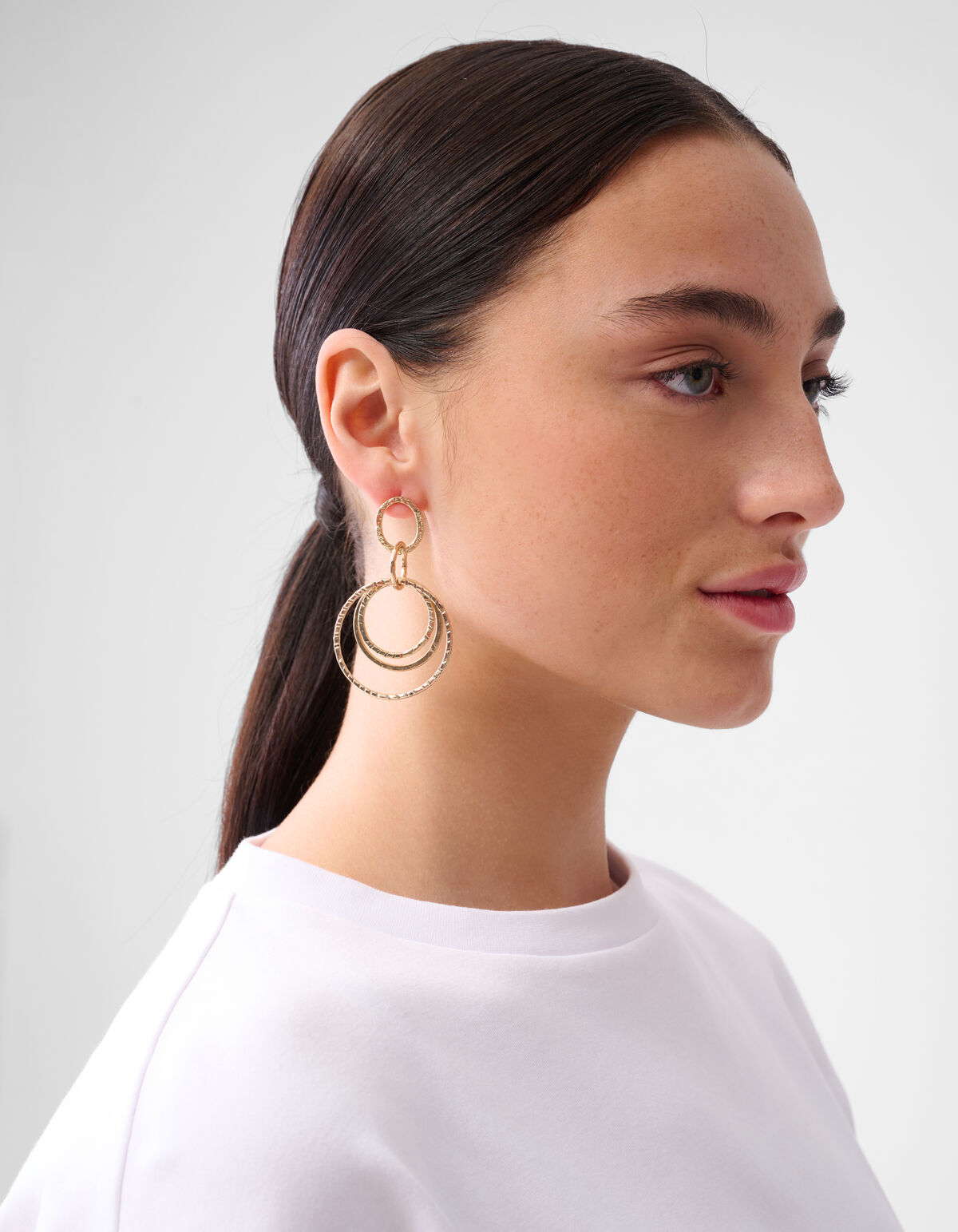 Statement-Reifen-Ohrringe Gold SHOEBY ACCESSOIRES
