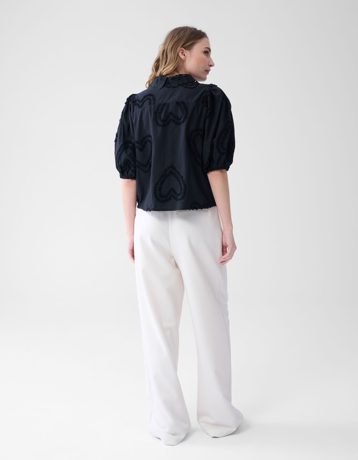 Puff Heart Top Schwarz SHOEBY WOMEN