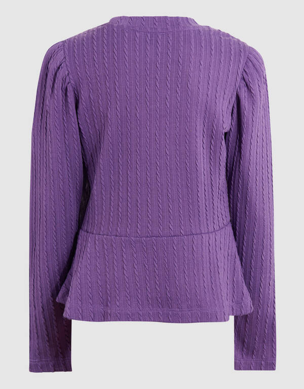 Peplum-Kabel-Top in Lila SHOEBY GIRLS