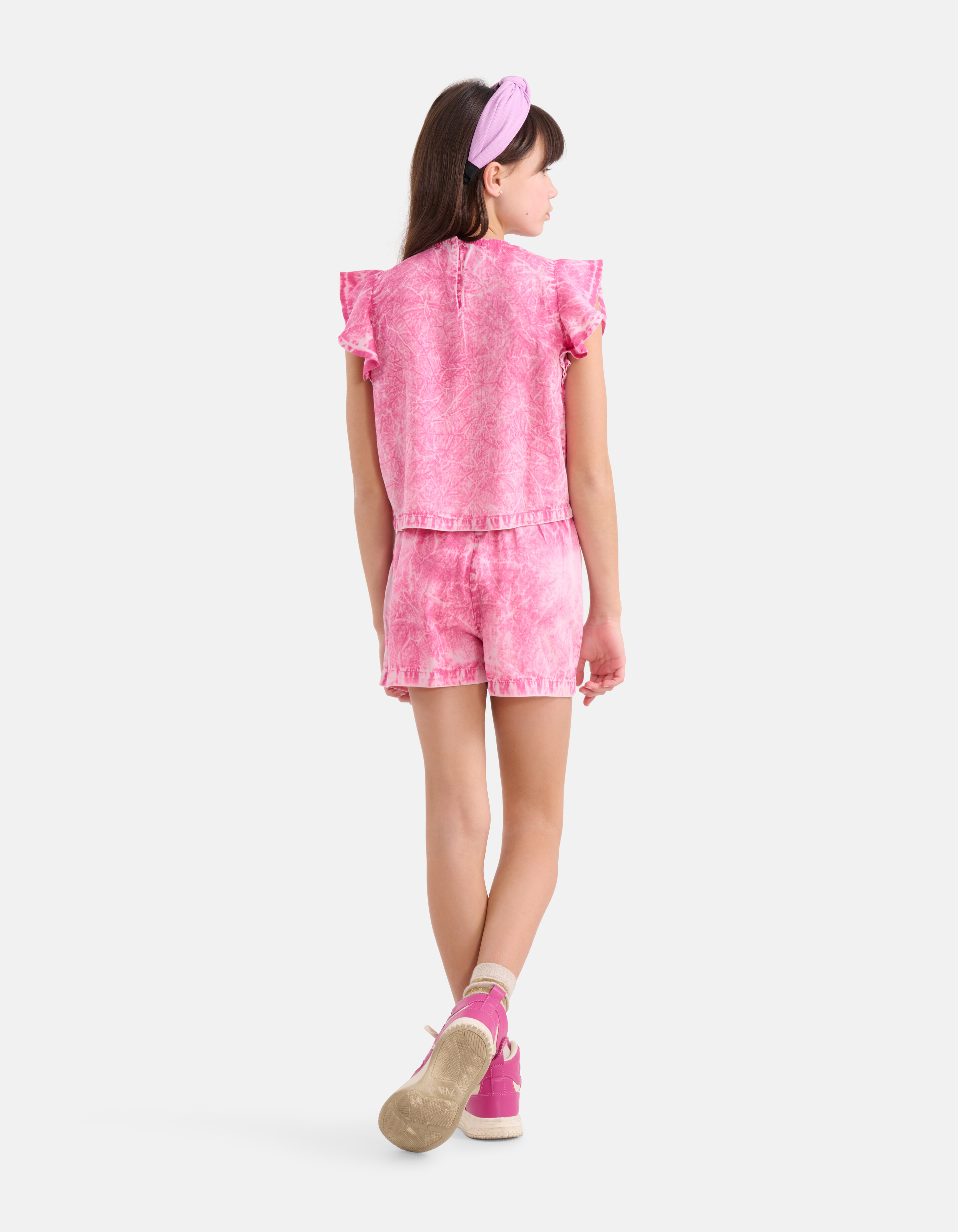 Washed Tencel Top Roze SHOEBY GIRLS