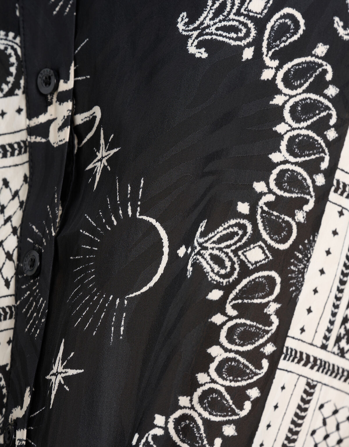Bluse mit grafischem Druck Schwarz SHOEBY WOMEN