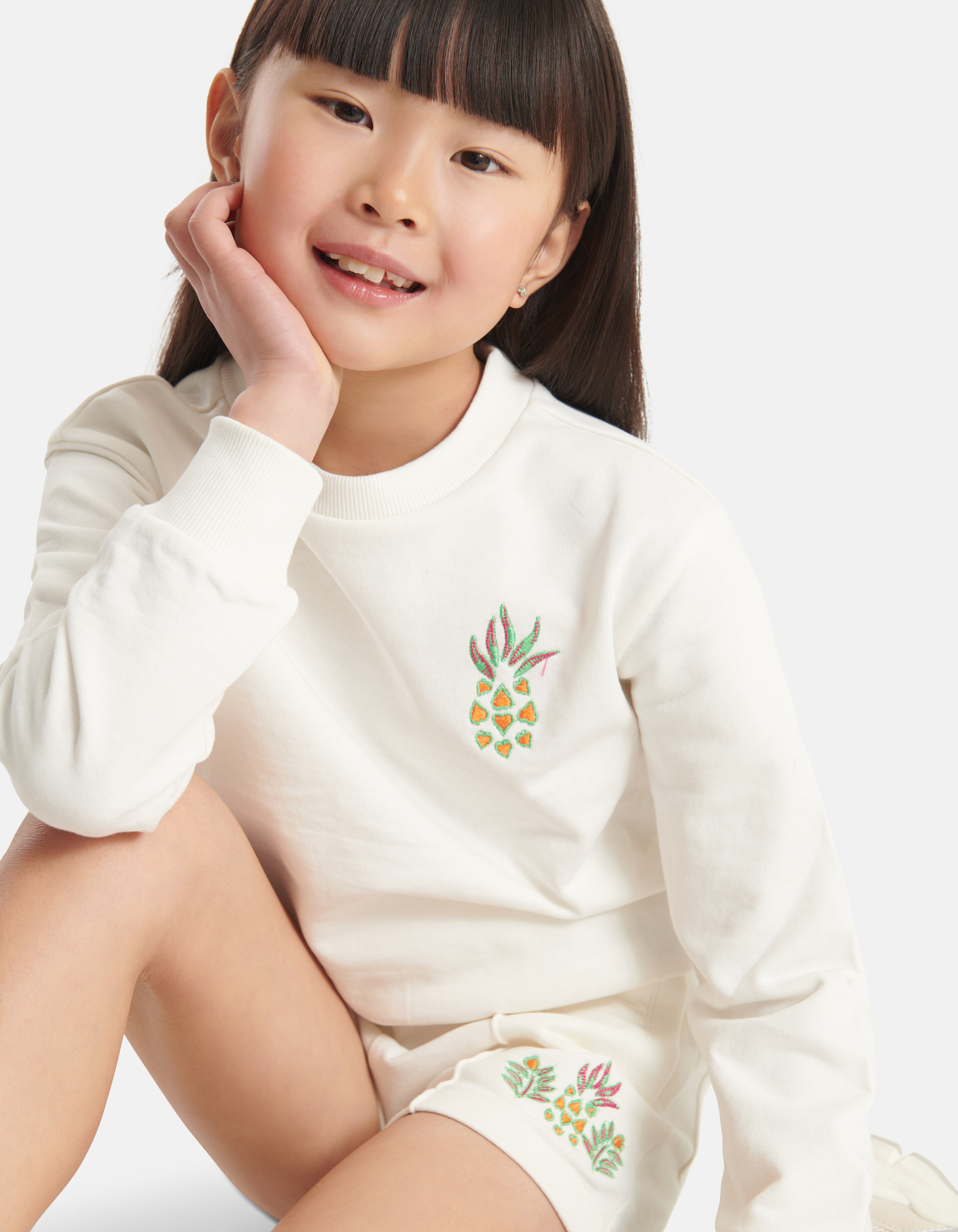 Bestickter Pullover Off White SHOEBY GIRLS