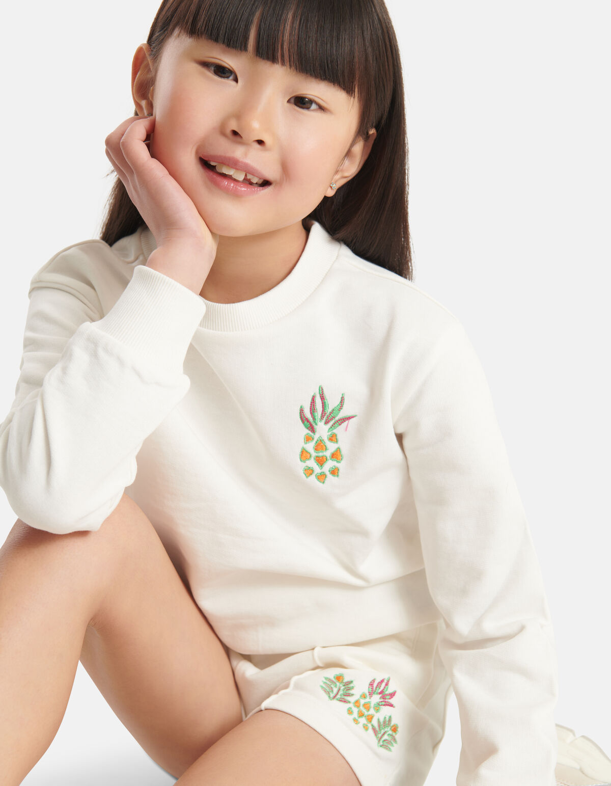 Bestickter Pullover Off White SHOEBY GIRLS
