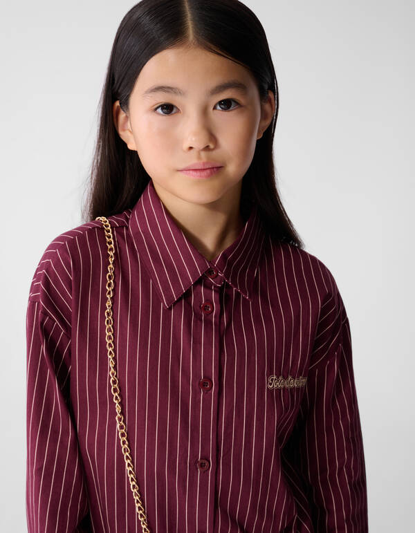 Bluse mit Spitzen-Nadelstreifen und Oversize-Passf SHOEBY GIRLS