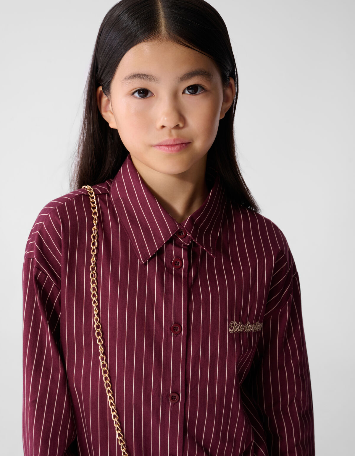 Bluse mit Spitzen-Nadelstreifen und Oversize-Passf SHOEBY GIRLS