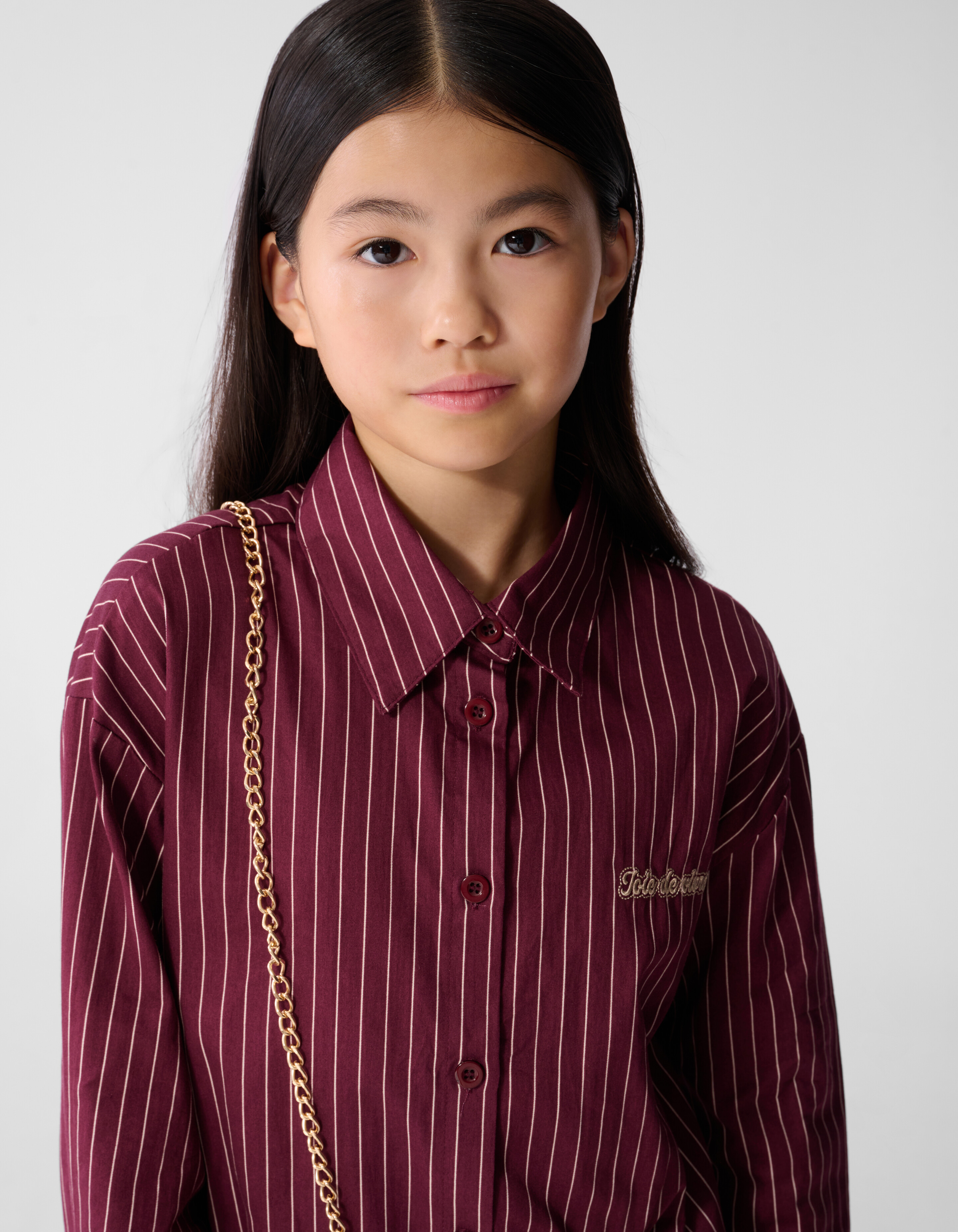 Bluse mit Spitzen-Nadelstreifen und Oversize-Passf SHOEBY GIRLS
