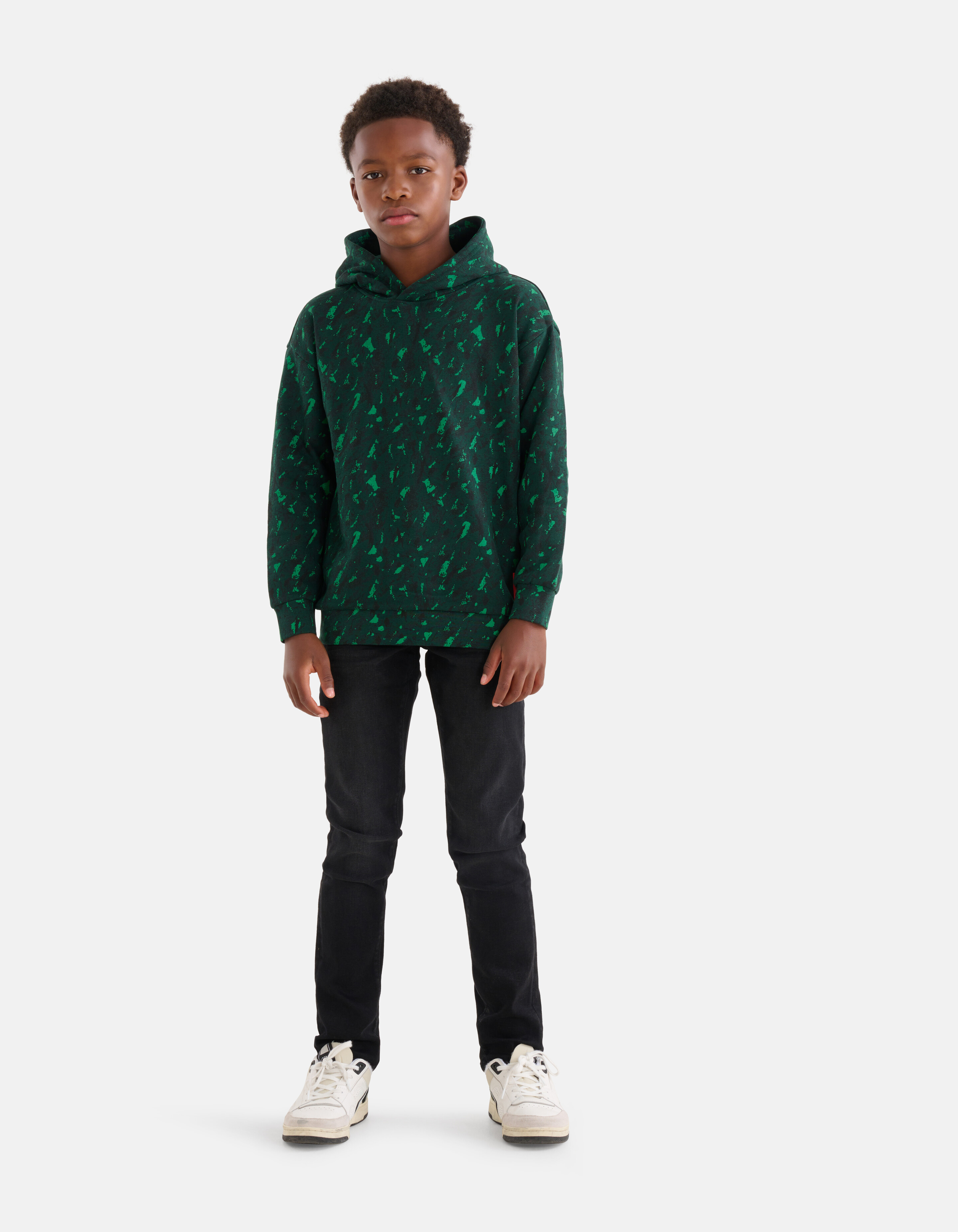 Bedruckter Hoodie Dunkelgrün SHOEBY BOYS
