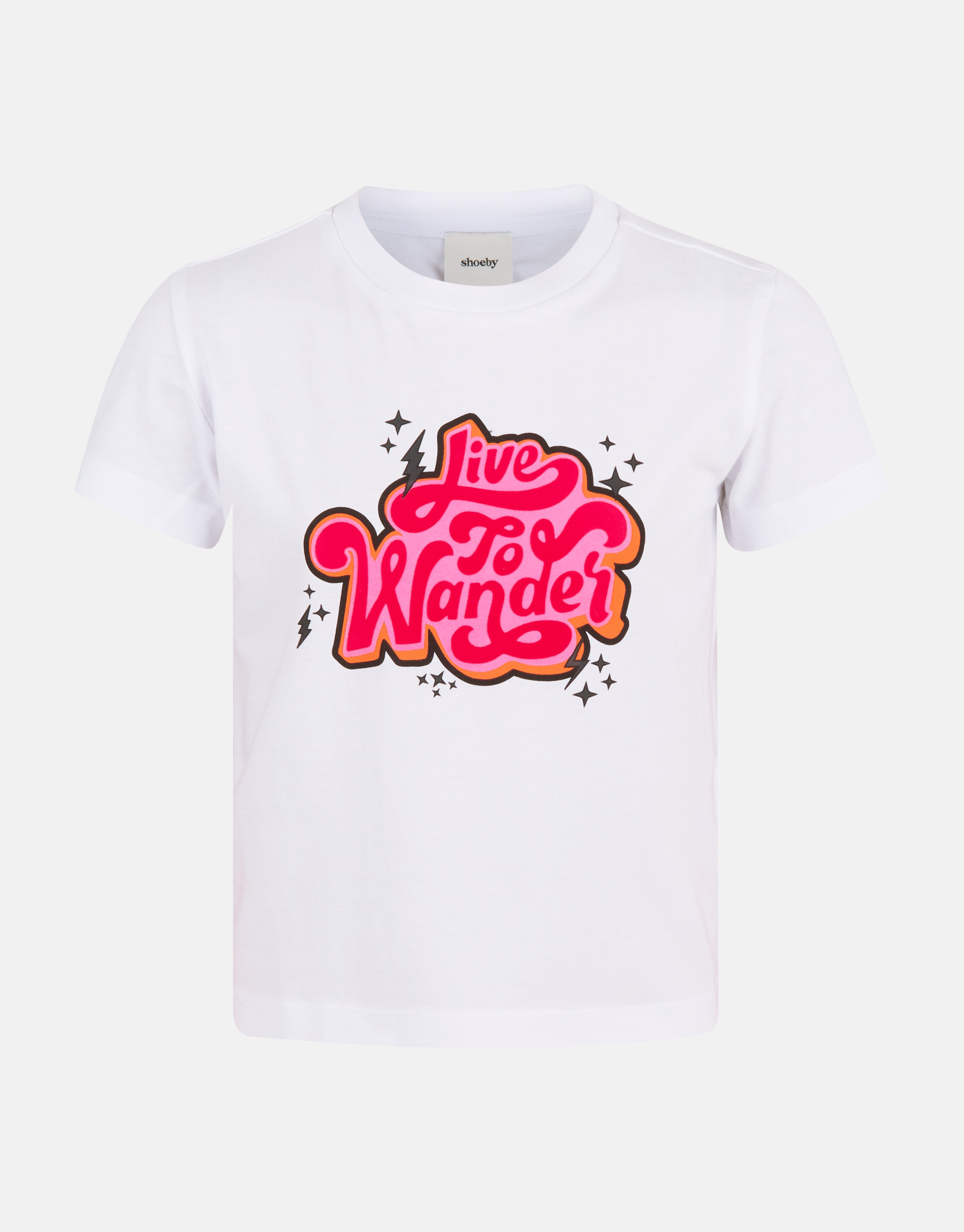 Samtdruck-T-Shirt Weiß SHOEBY GIRLS