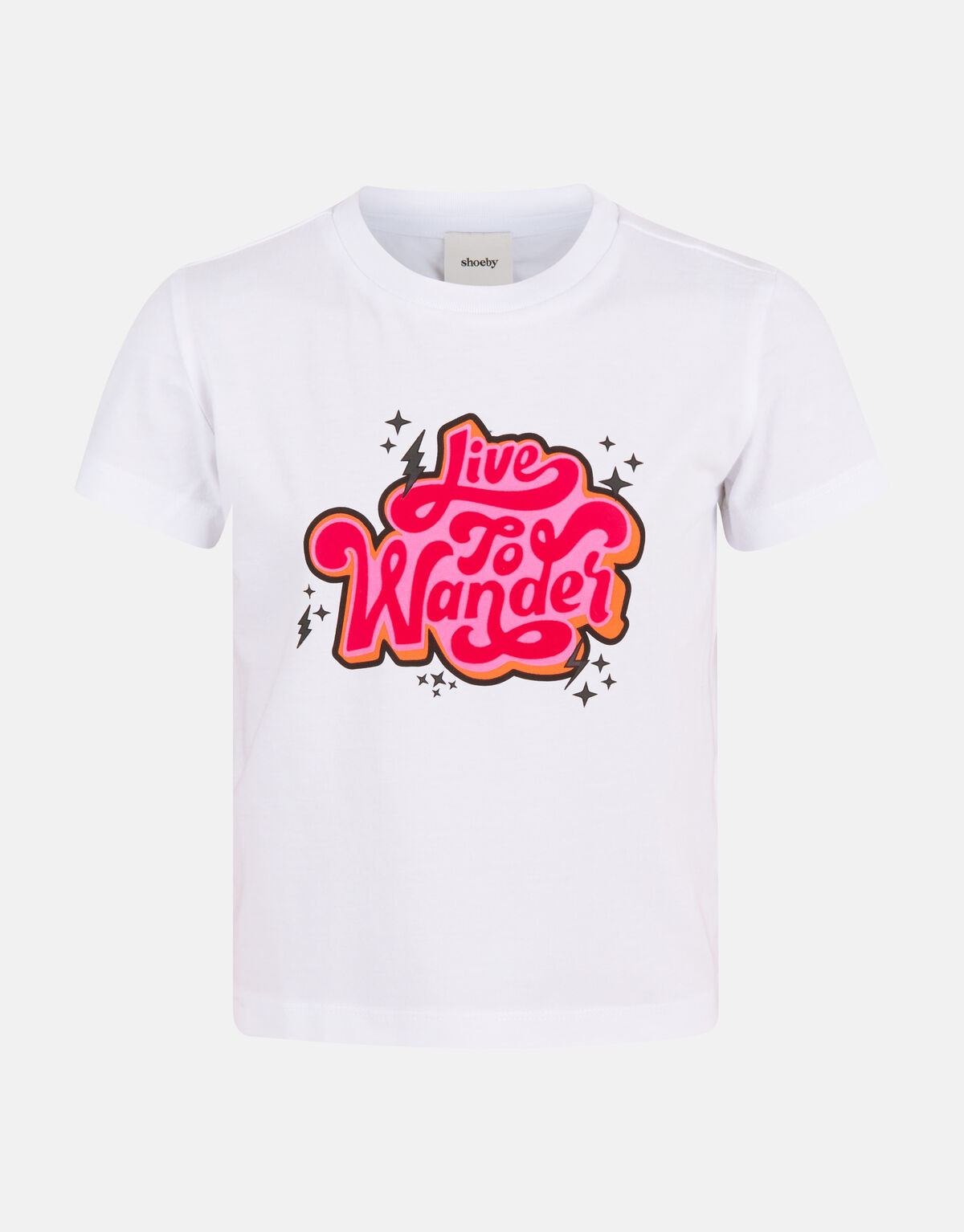 Samtdruck-T-Shirt Weiß SHOEBY GIRLS