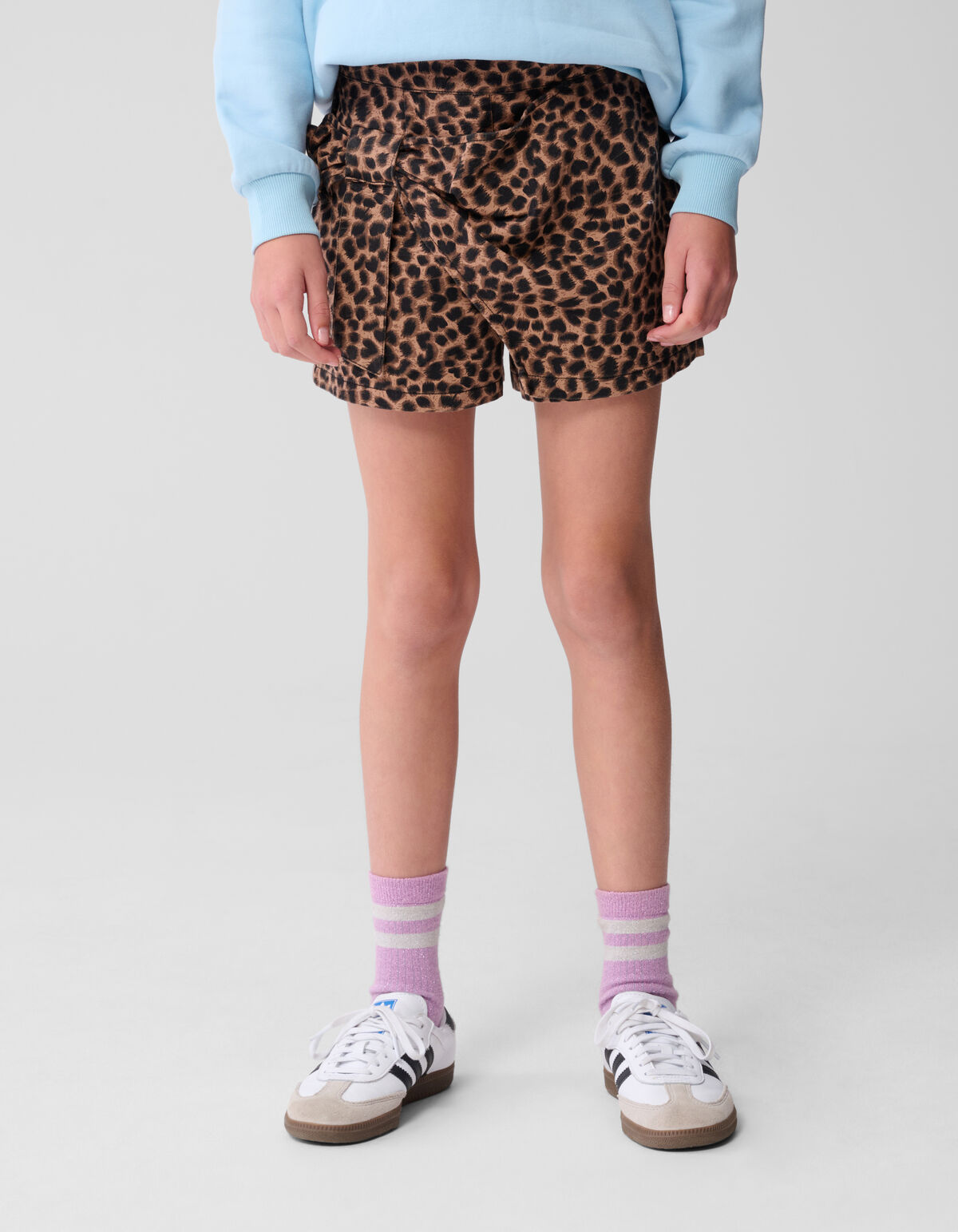 Leoparden-Twill-Skort Braun SHOEBY GIRLS