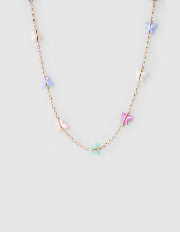 Schmetterling Halskette Gold SHOEBY ACCESSOIRES