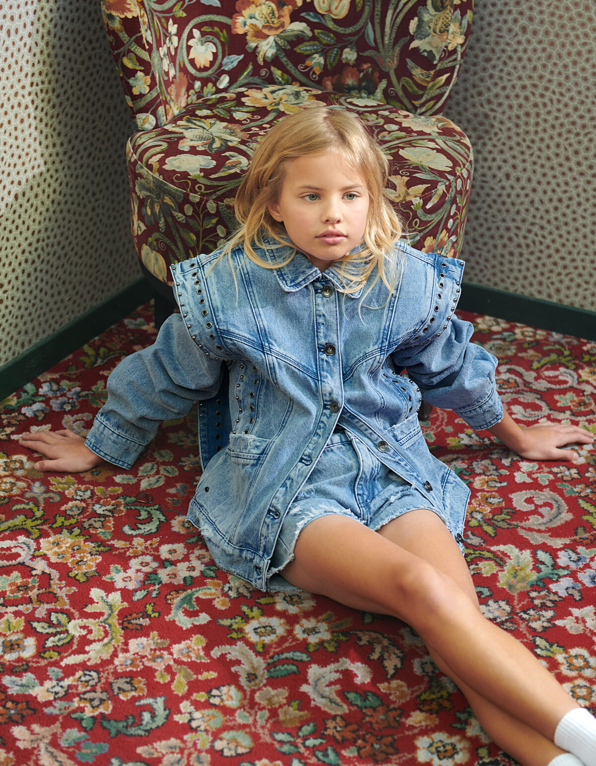 Destroyed Denim Short Blau SHOEBY GIRLS