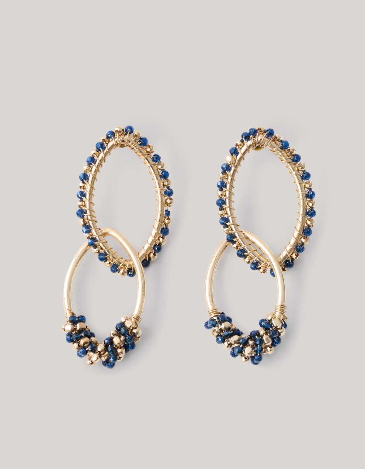 Perlenohrringe in Augenform Gold SHOEBY ACCESSOIRES