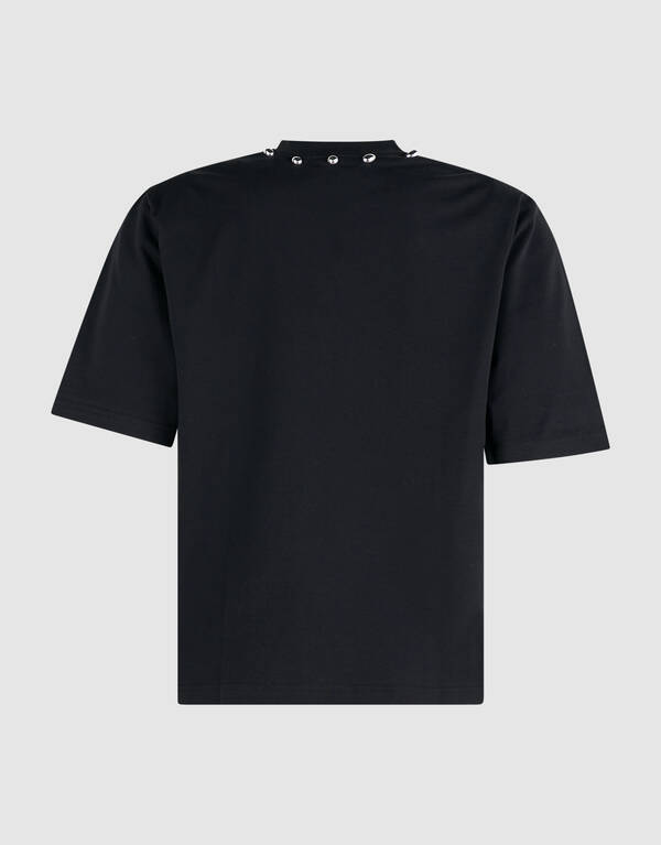 T-Shirt mit Nieten am Kragen Schwarz SHOEBY WOMEN