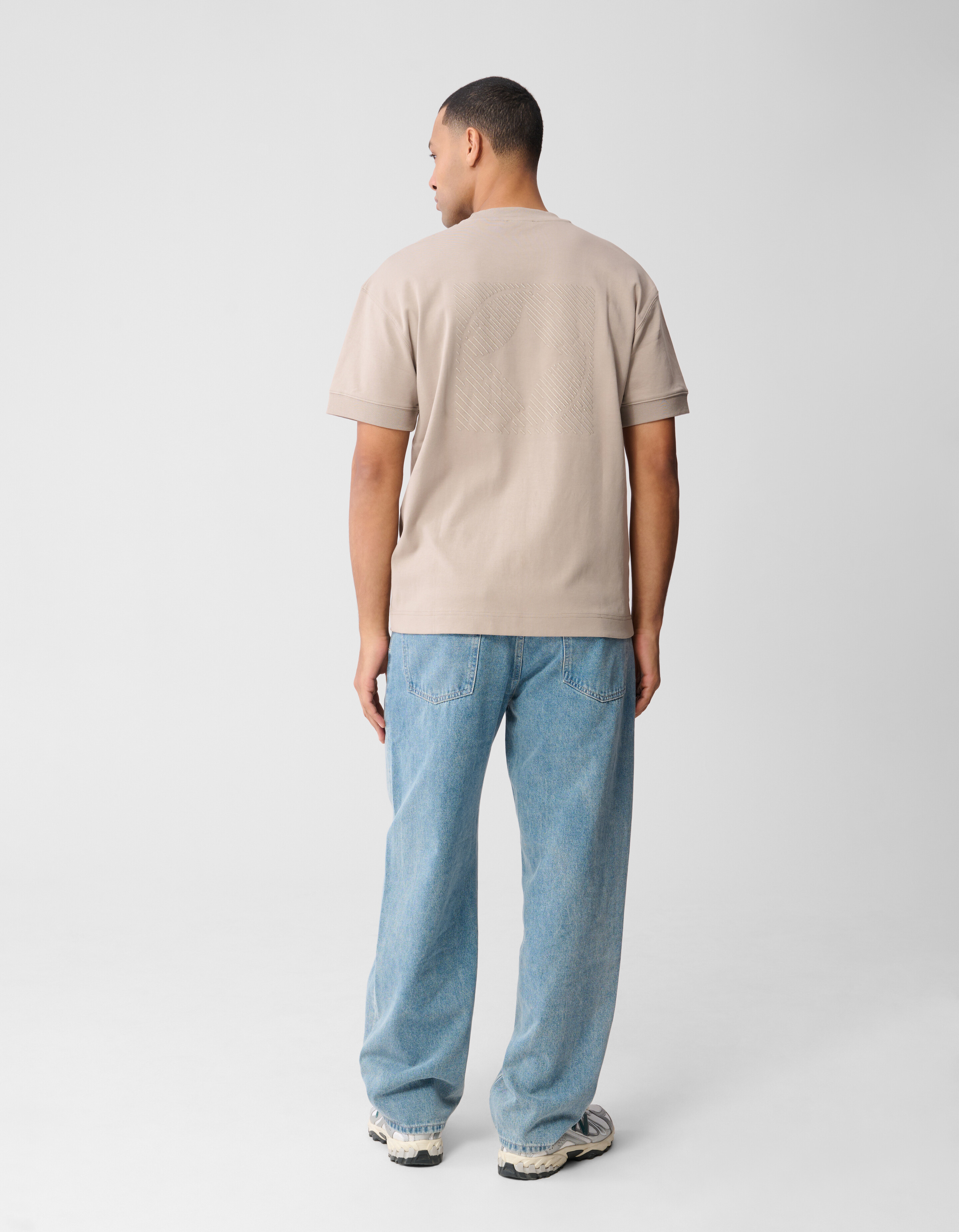 Cuffed Logo T-Shirt Hellbraun SHOEBY MEN