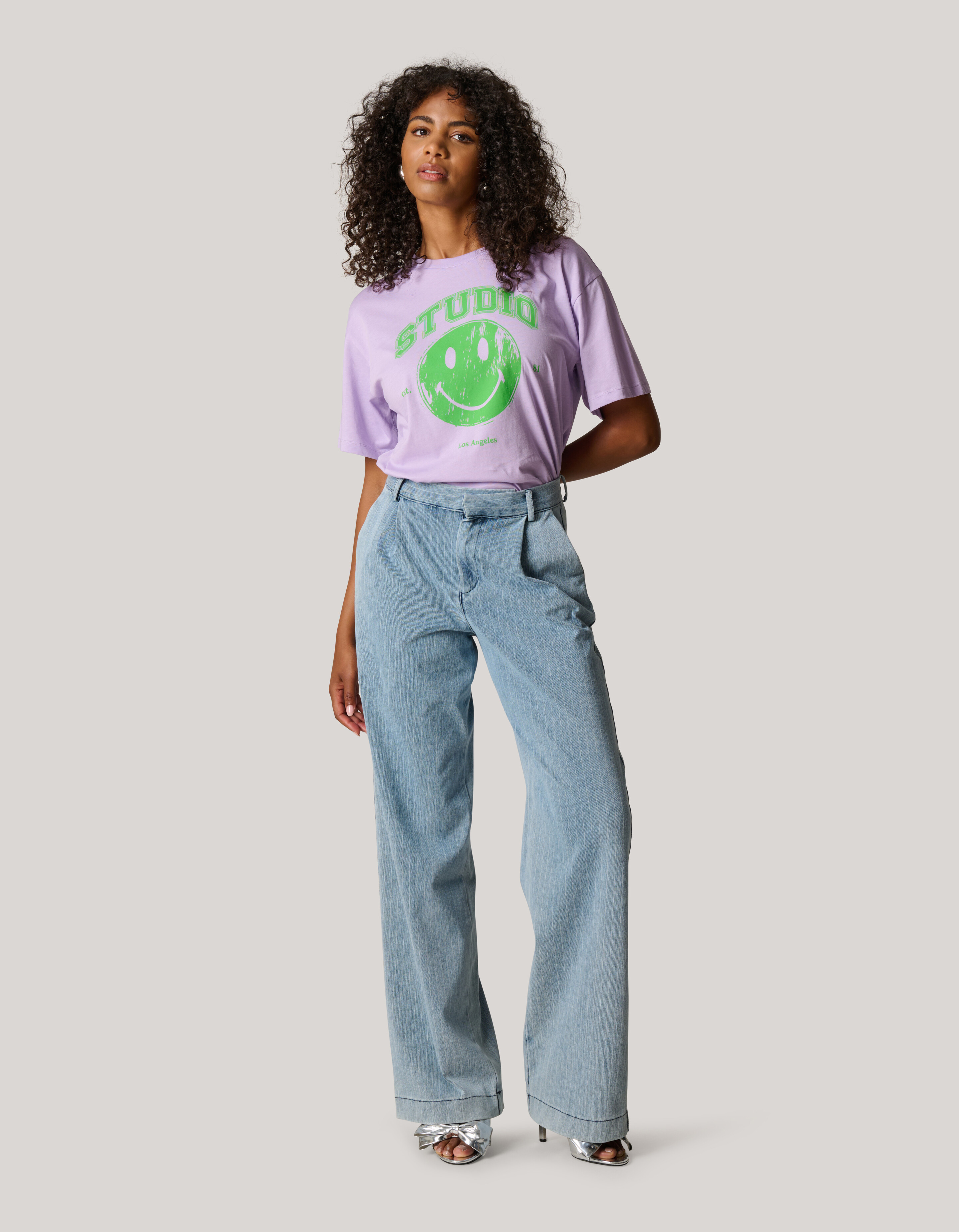Smiley Artwork T-shirt Lila SHOEBY WOMEN