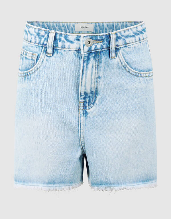 Erdbeerstickerei Shorts Blau JILL&MITCH