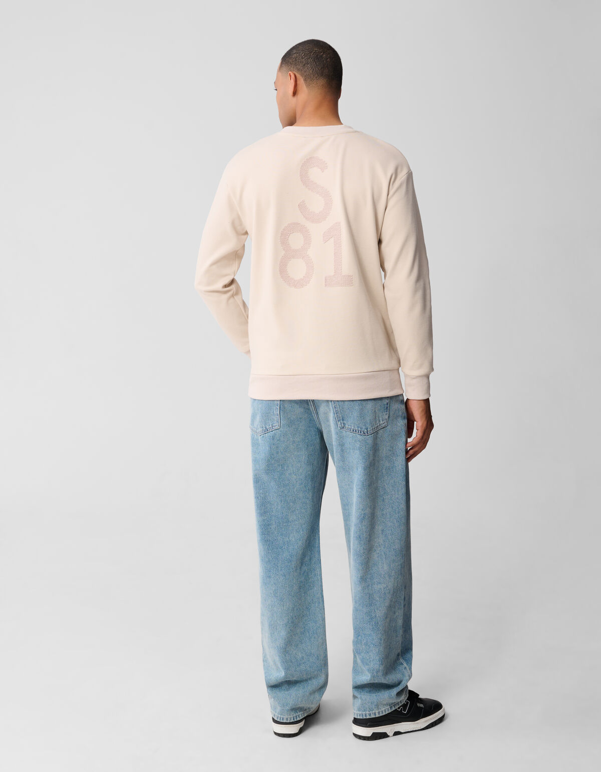 Strickpullover mit Logo in Sand SHOEBY MEN