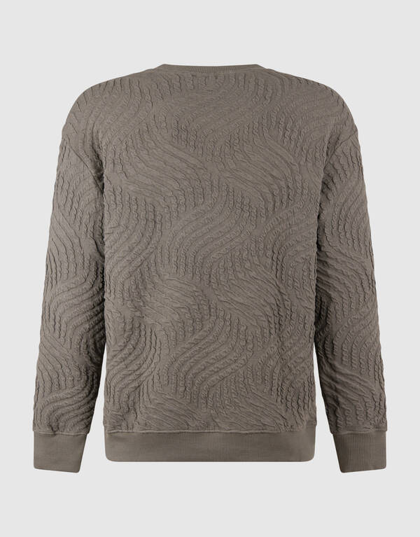 Pullover mit Wellenstruktur Grün SHOEBY MEN