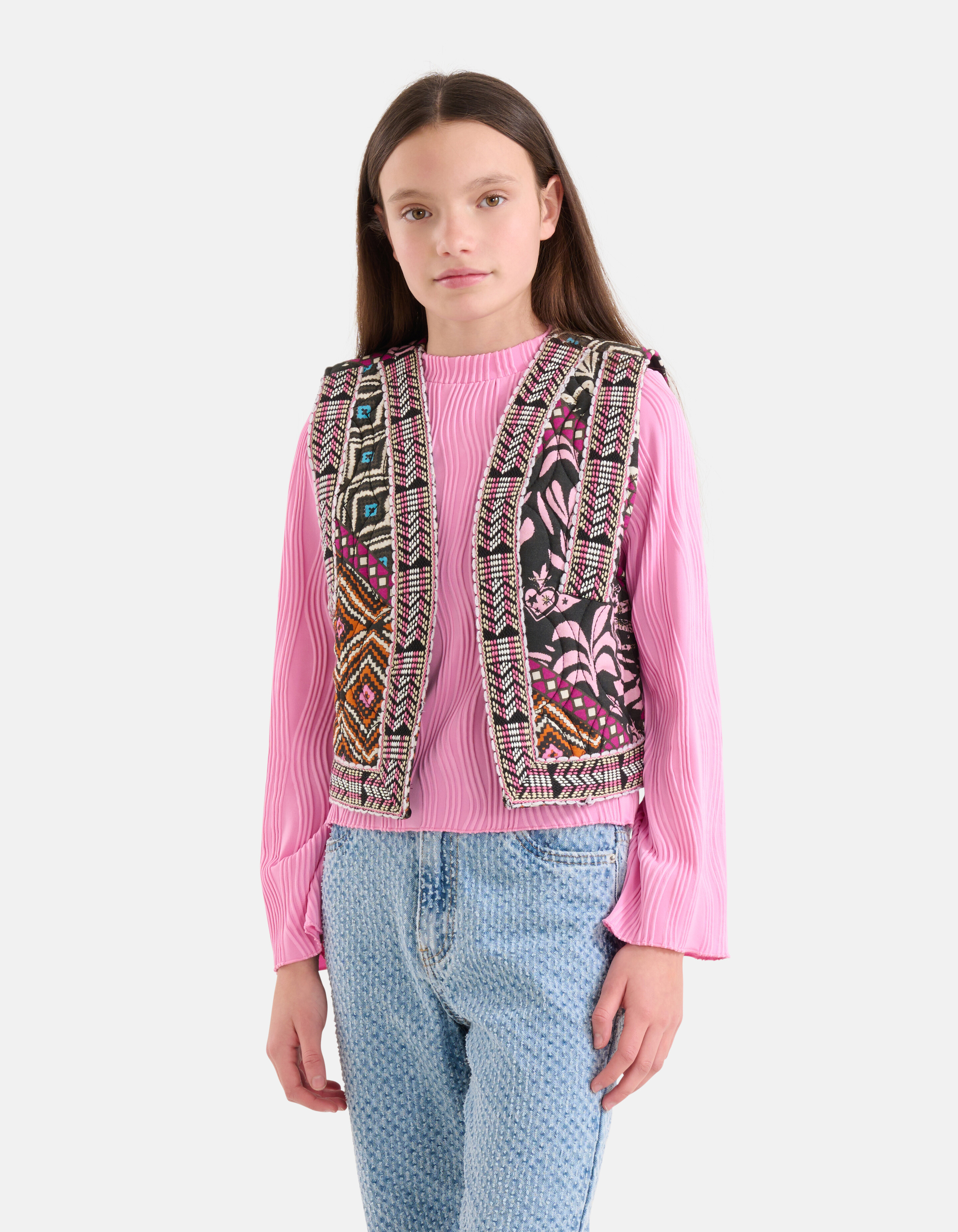 Grafik-Gilet Schwarz SHOEBY GIRLS