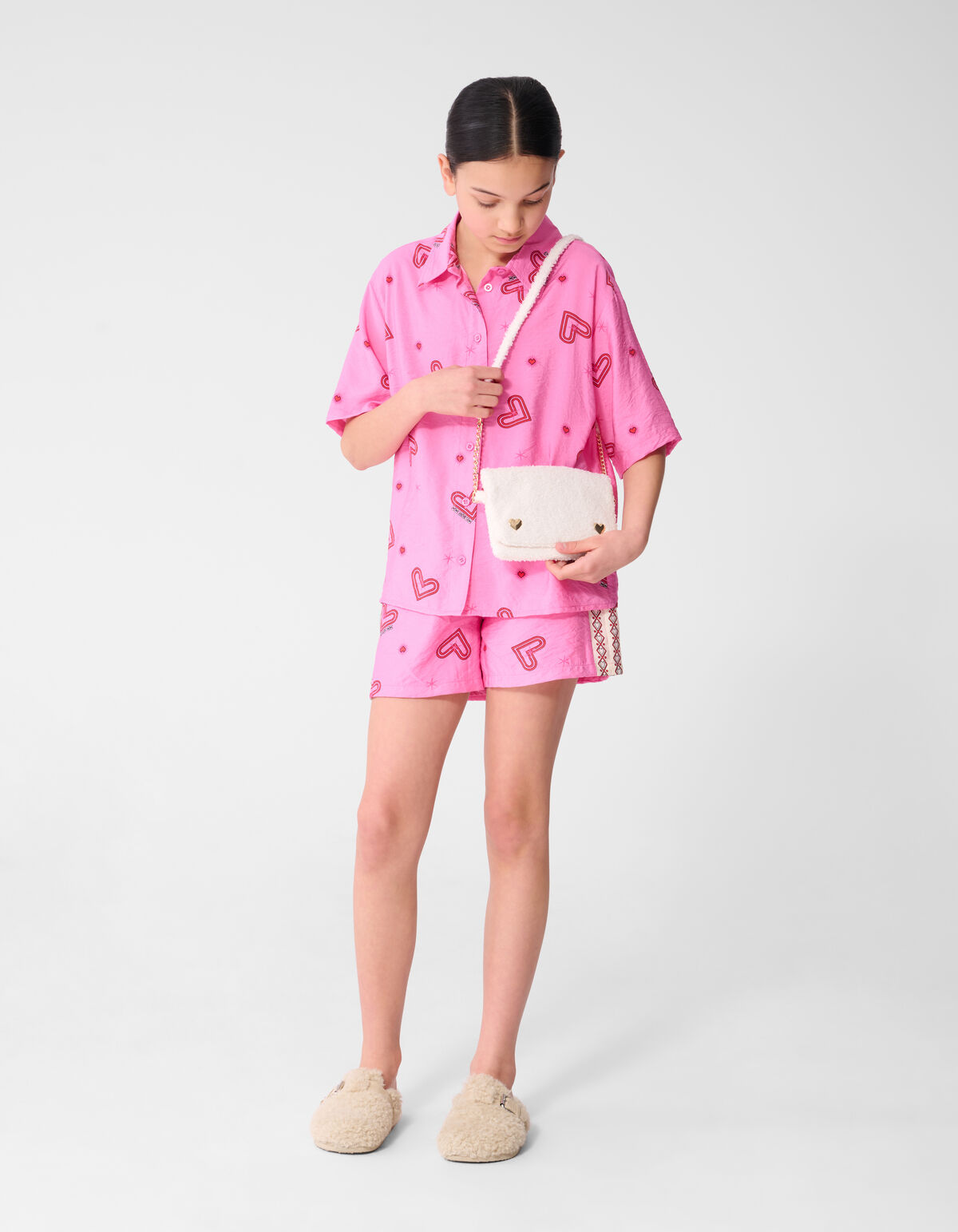 Herzstruktur Bluse Rosa SHOEBY GIRLS