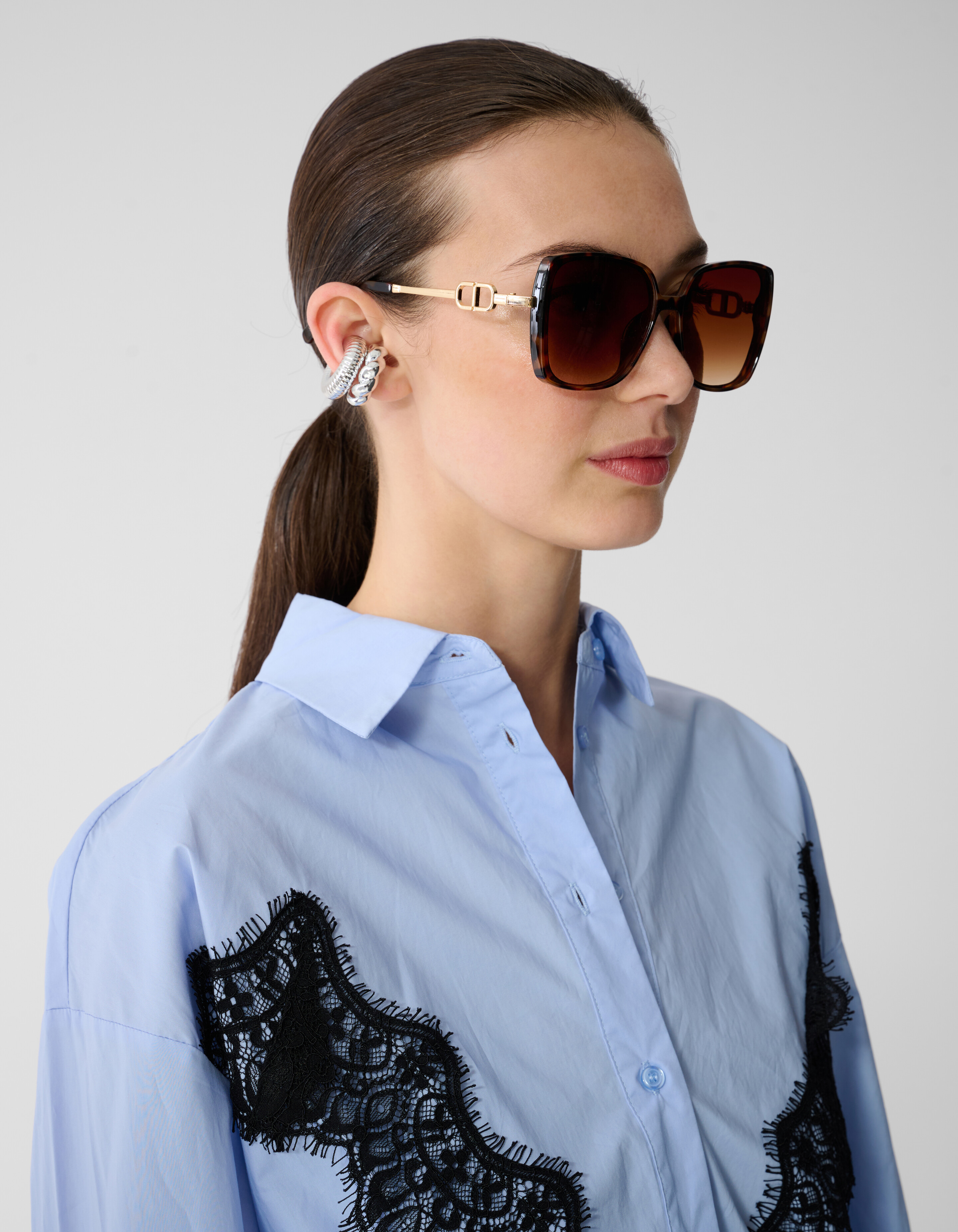 Quadratische Sonnenbrille Braun SHOEBY ACCESSOIRES