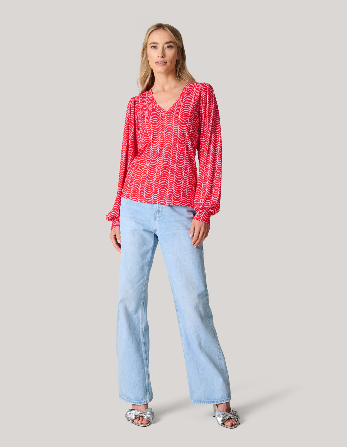 Rippen-Jersey-Top Rot SHOEBY WOMEN