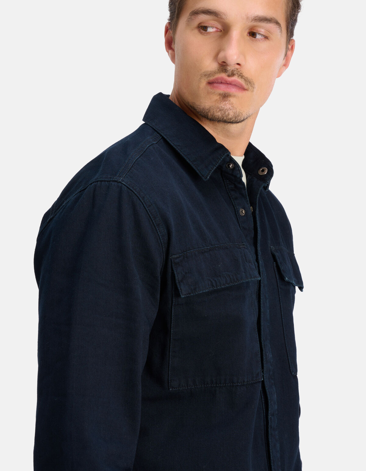 Denim Hemd Blau/Schwarz SHOEBY MEN