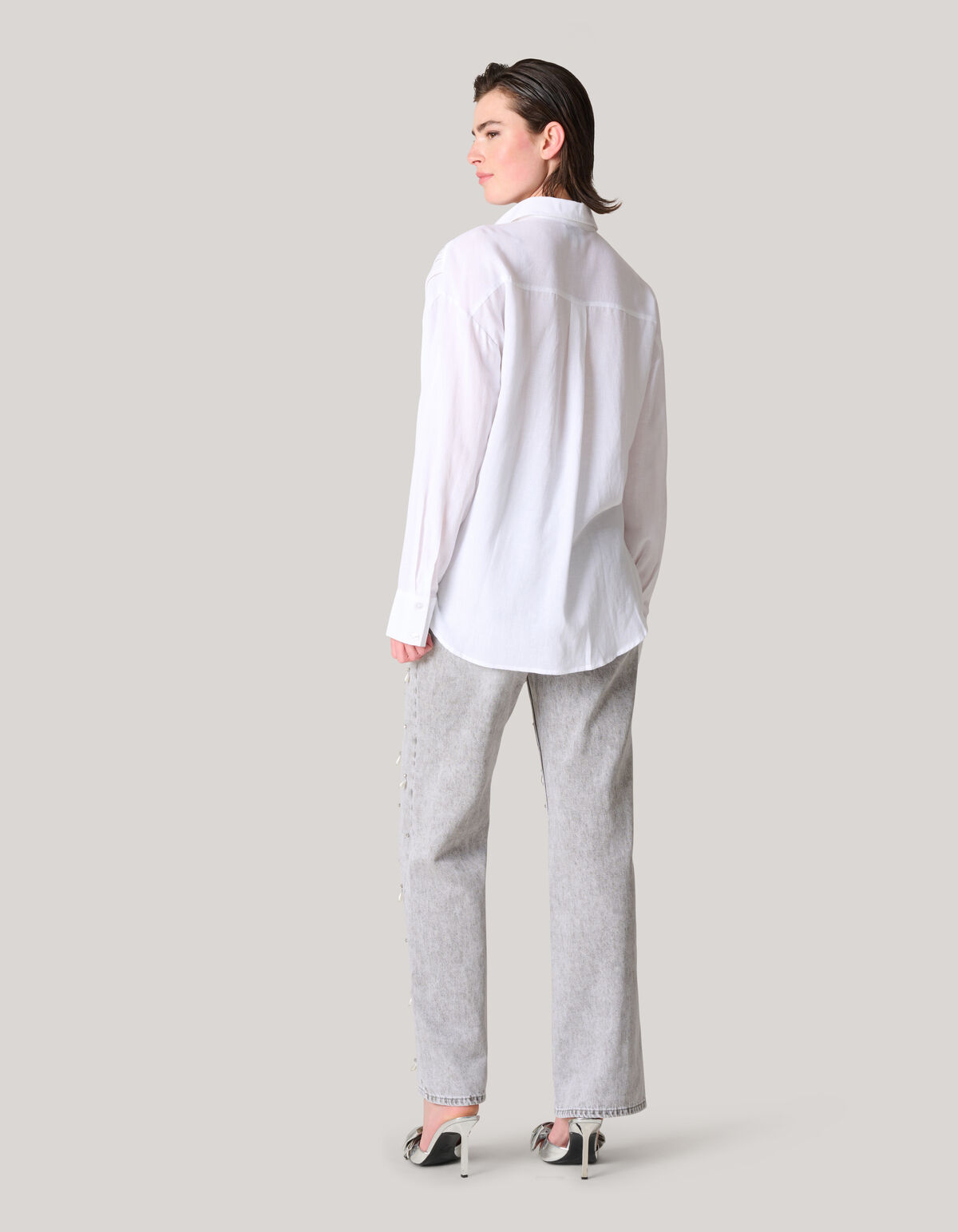 Linnen Crochet Blouse Wit SHOEBY WOMEN