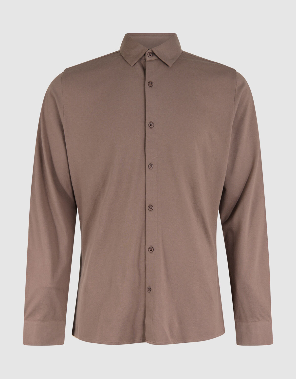 Piqu&eacute;-Hemd Hellbraun SHOEBY MEN