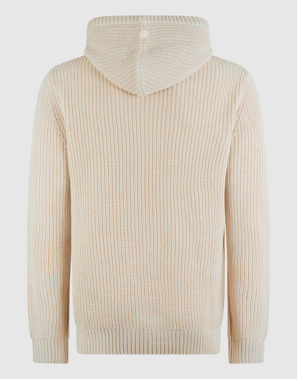 Strick-Hoodie in Off White SHOEBY MEN