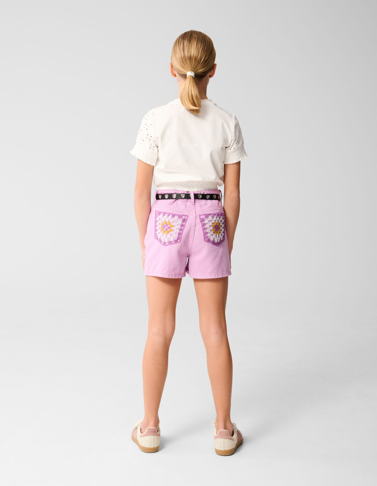 Besticktes Top Weiß SHOEBY GIRLS