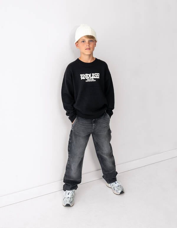Carpenter Baggy Fit Jeans Dunkelgrau SHOEBY BOYS