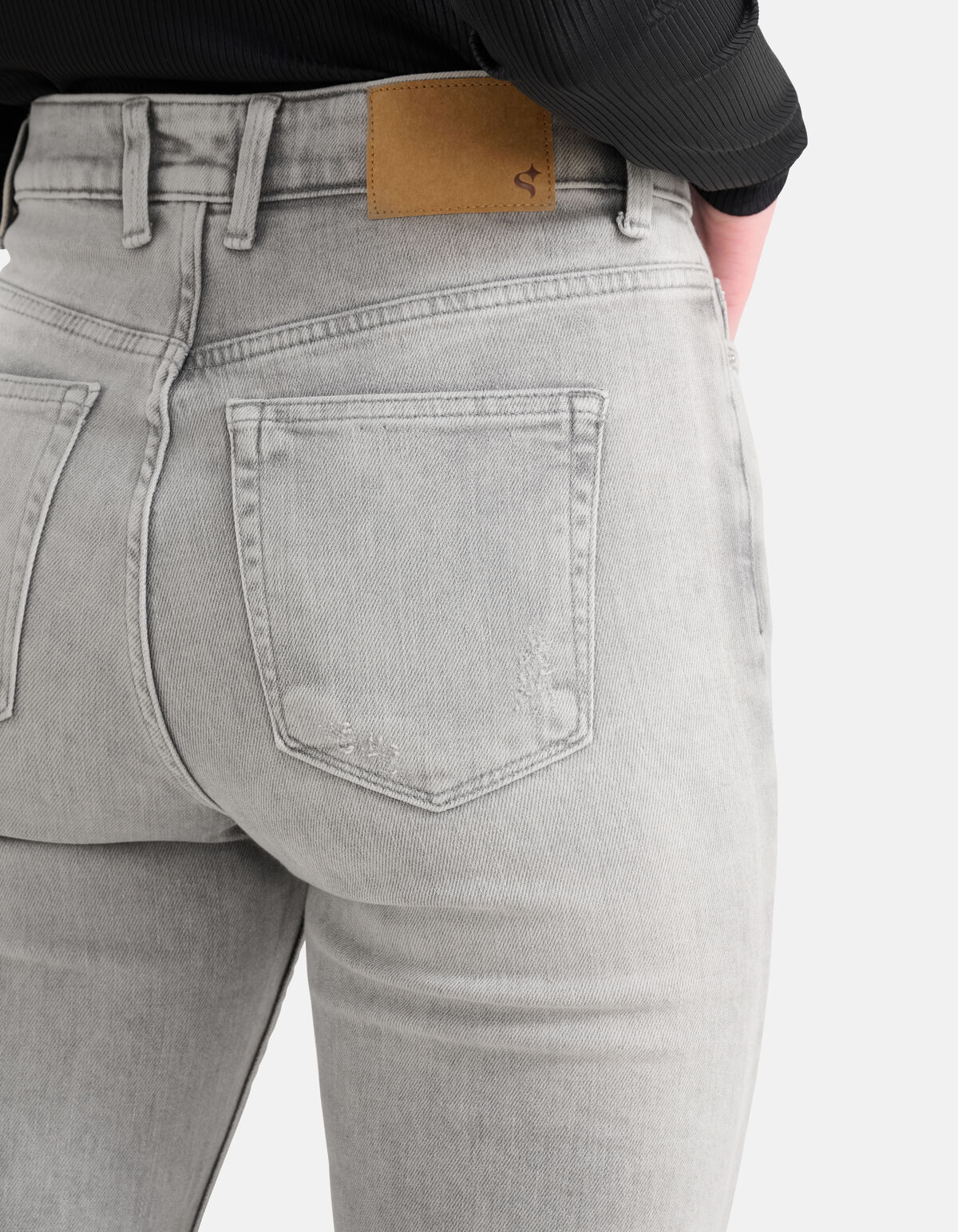 Tapered Fit Jeans Hellgrau SHOEBY WOMEN