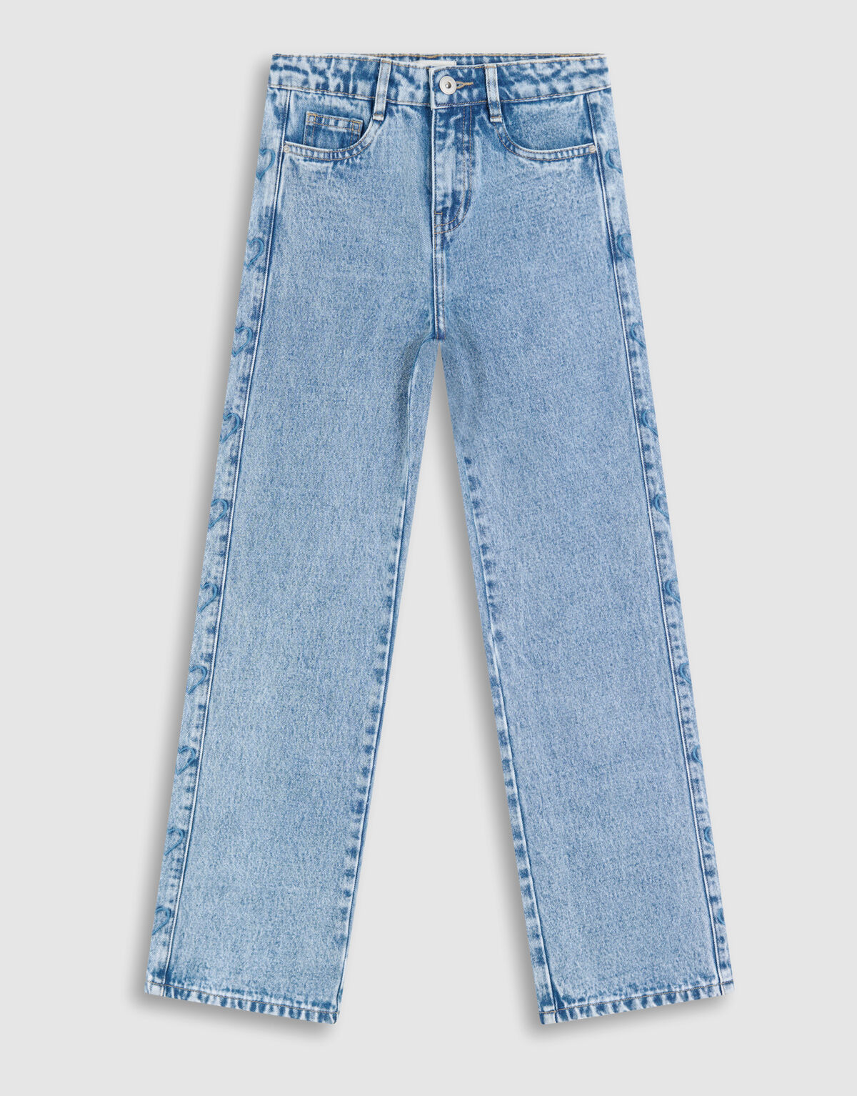 Herz Jeans mit weitem Bein Blau SHOEBY GIRLS