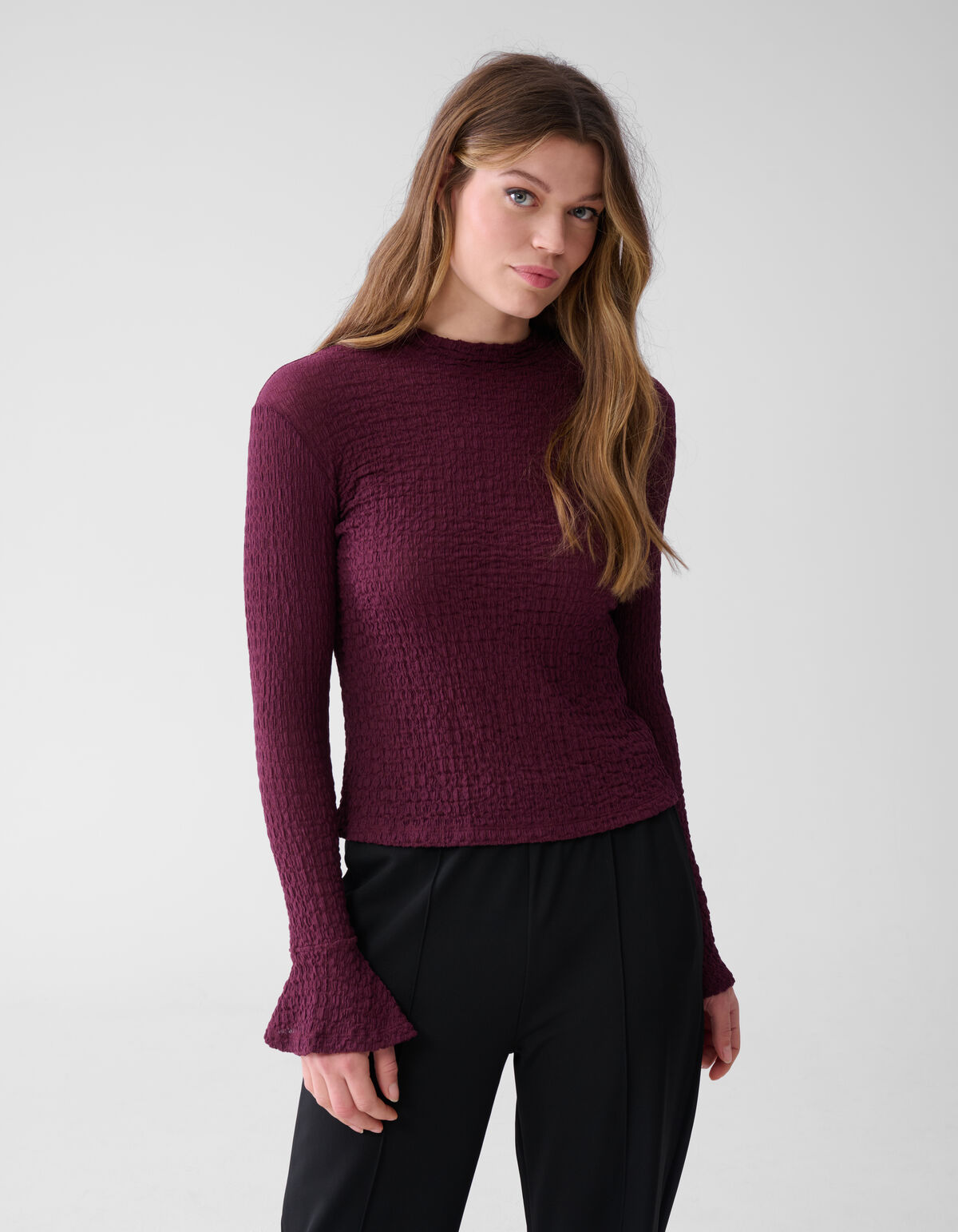 Crinkle Top Dunkelrot SHOEBY WOMEN