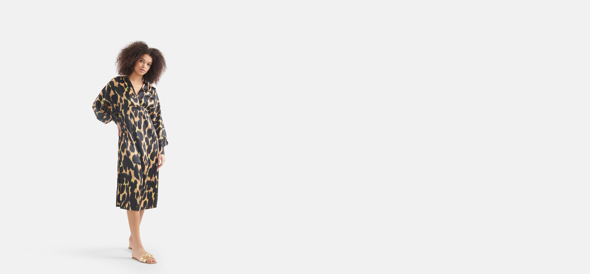 Maxikleid mit Leopardenmuster Braun SHOEBY WOMEN