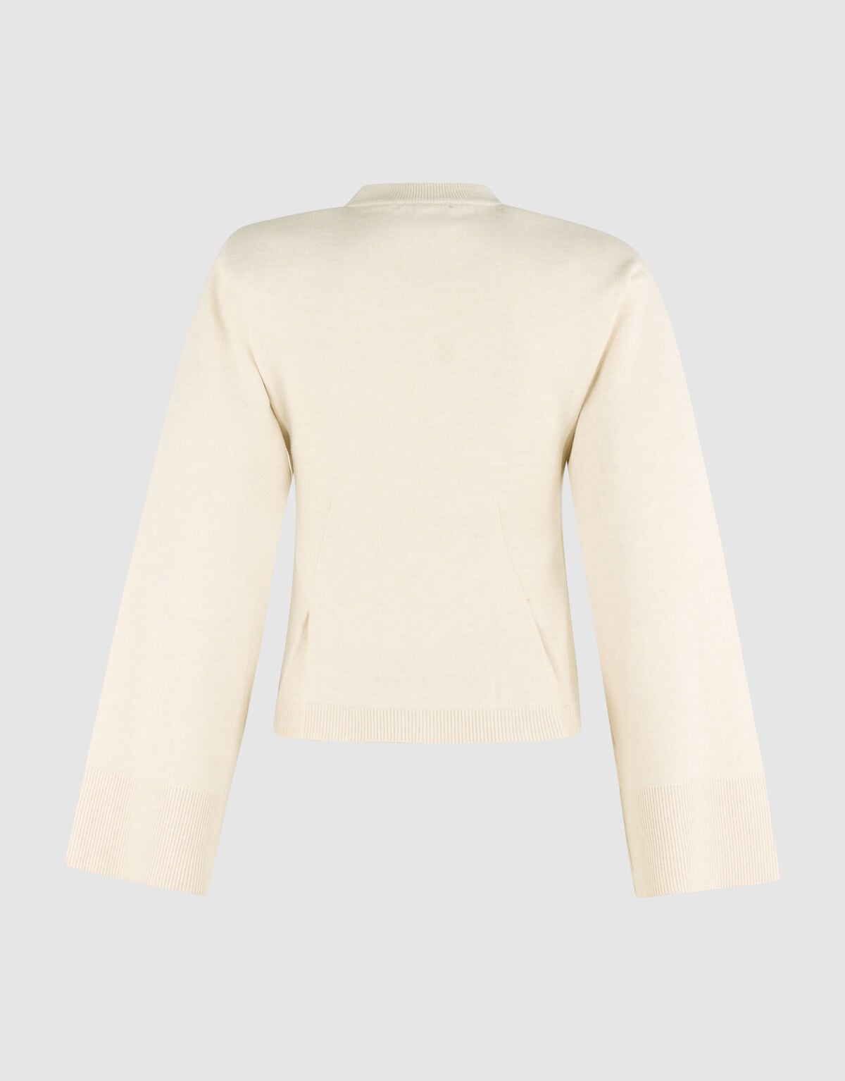 Peplum Strickpullover Ecru SHOEBY WOMEN