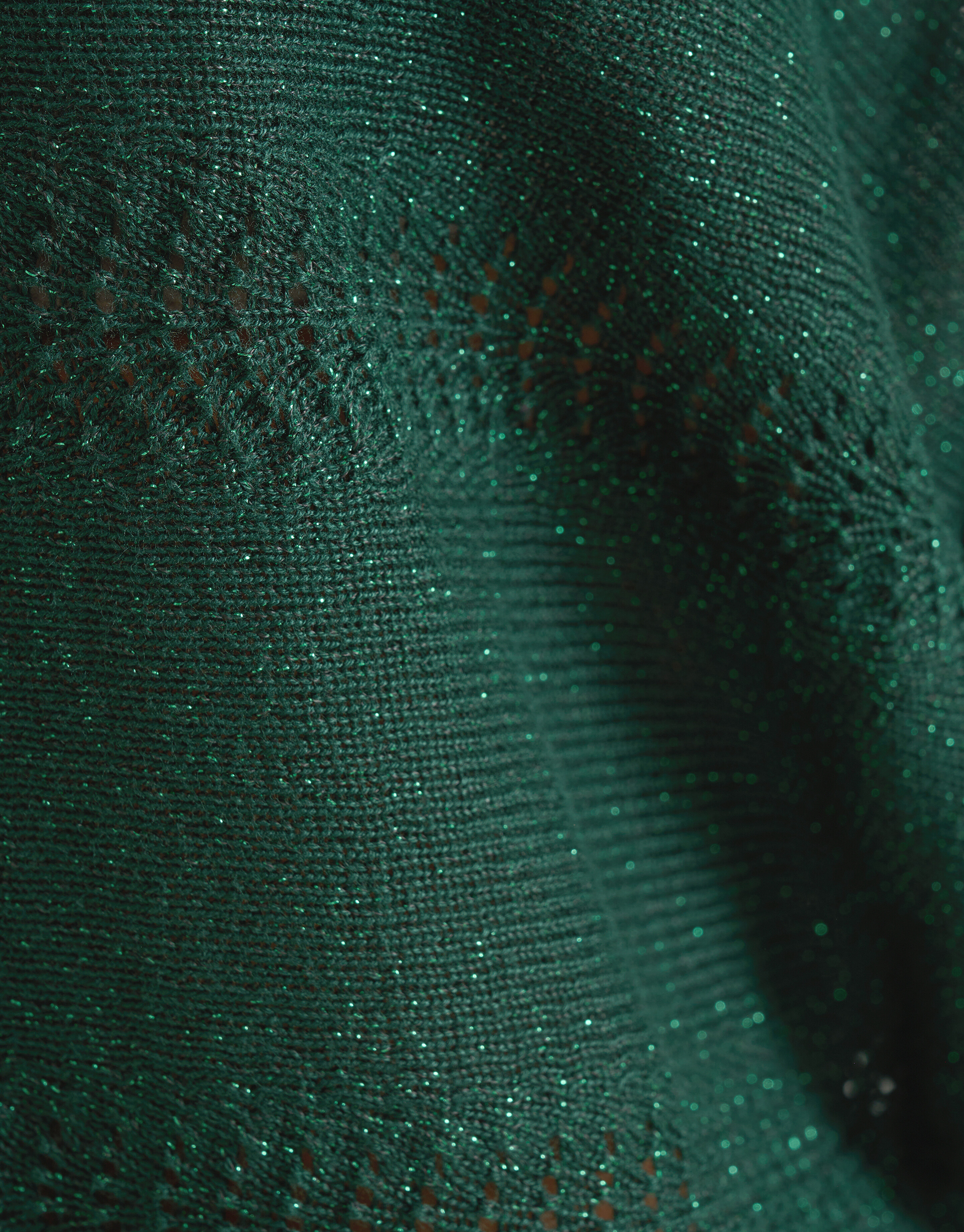 Glitzer Fledermaus-Ärmel Pullover Grün SHOEBY WOMEN