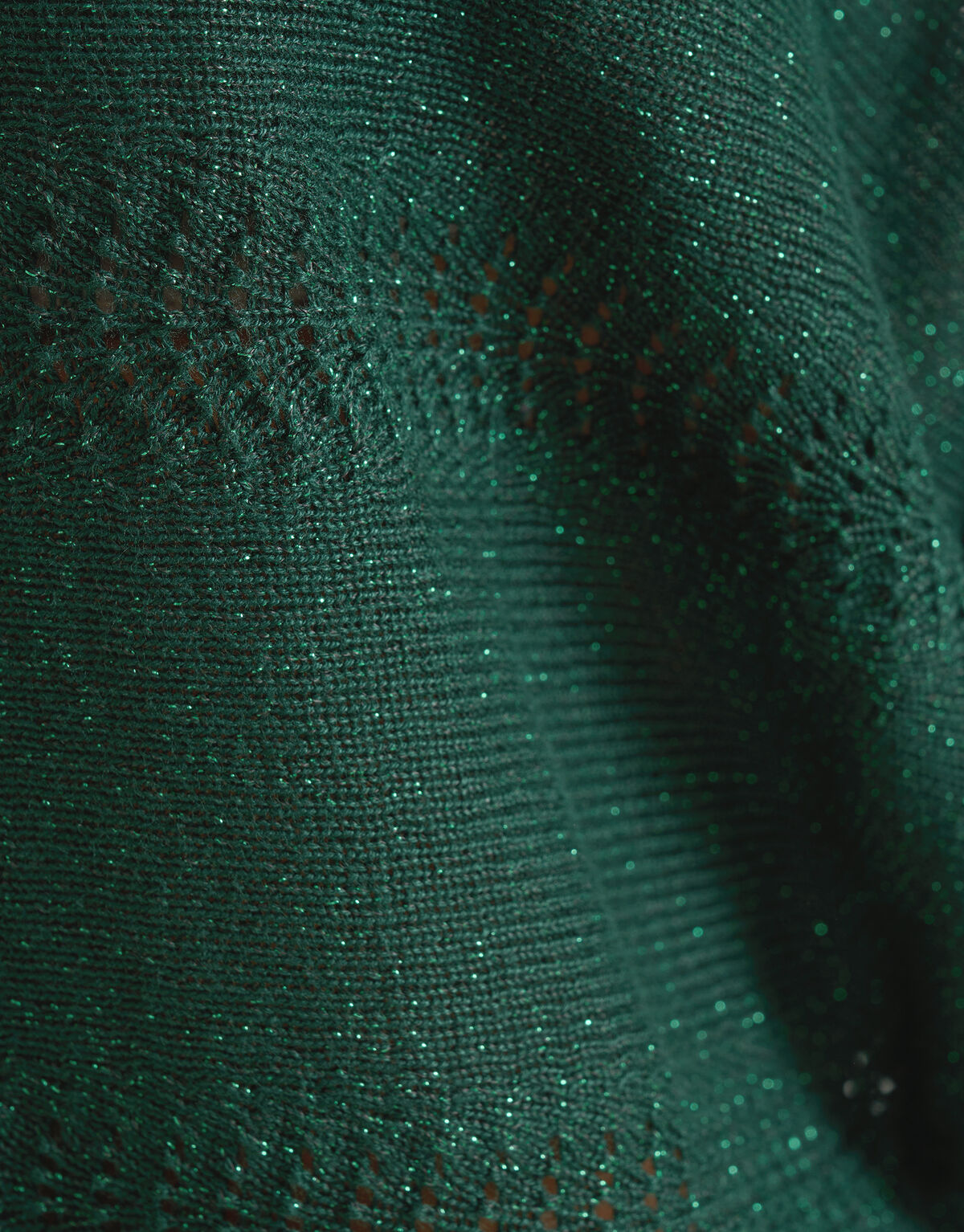 Glitzer Fledermaus-Ärmel Pullover Grün SHOEBY WOMEN
