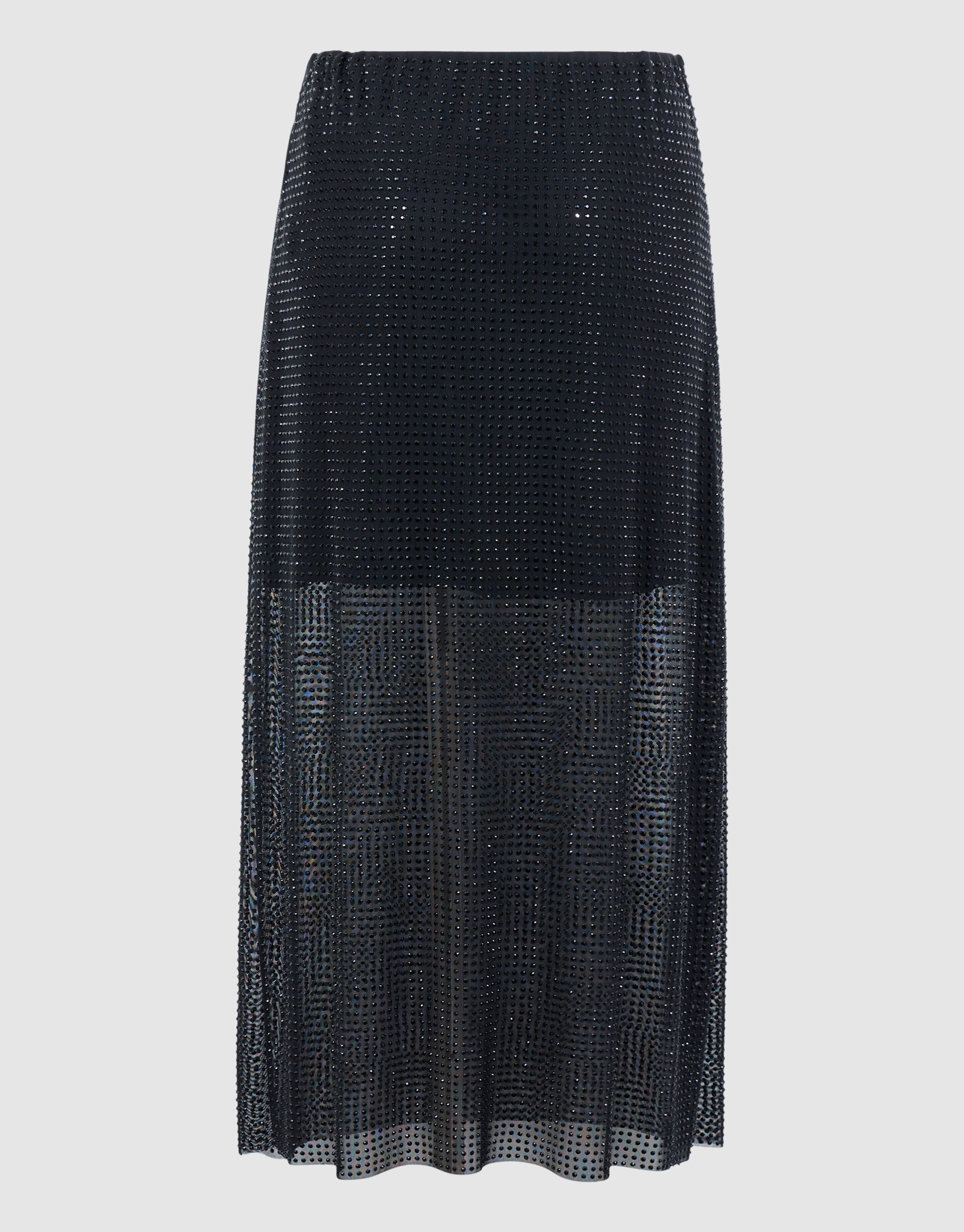 Midi-Rock mit Strasssteinen Schwarz SHOEBY WOMEN