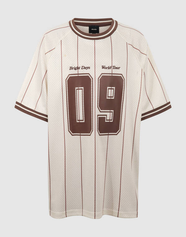 &Uuml;berdimensionales sportliches T-Shirt in gebrochen SHOEBY BOYS