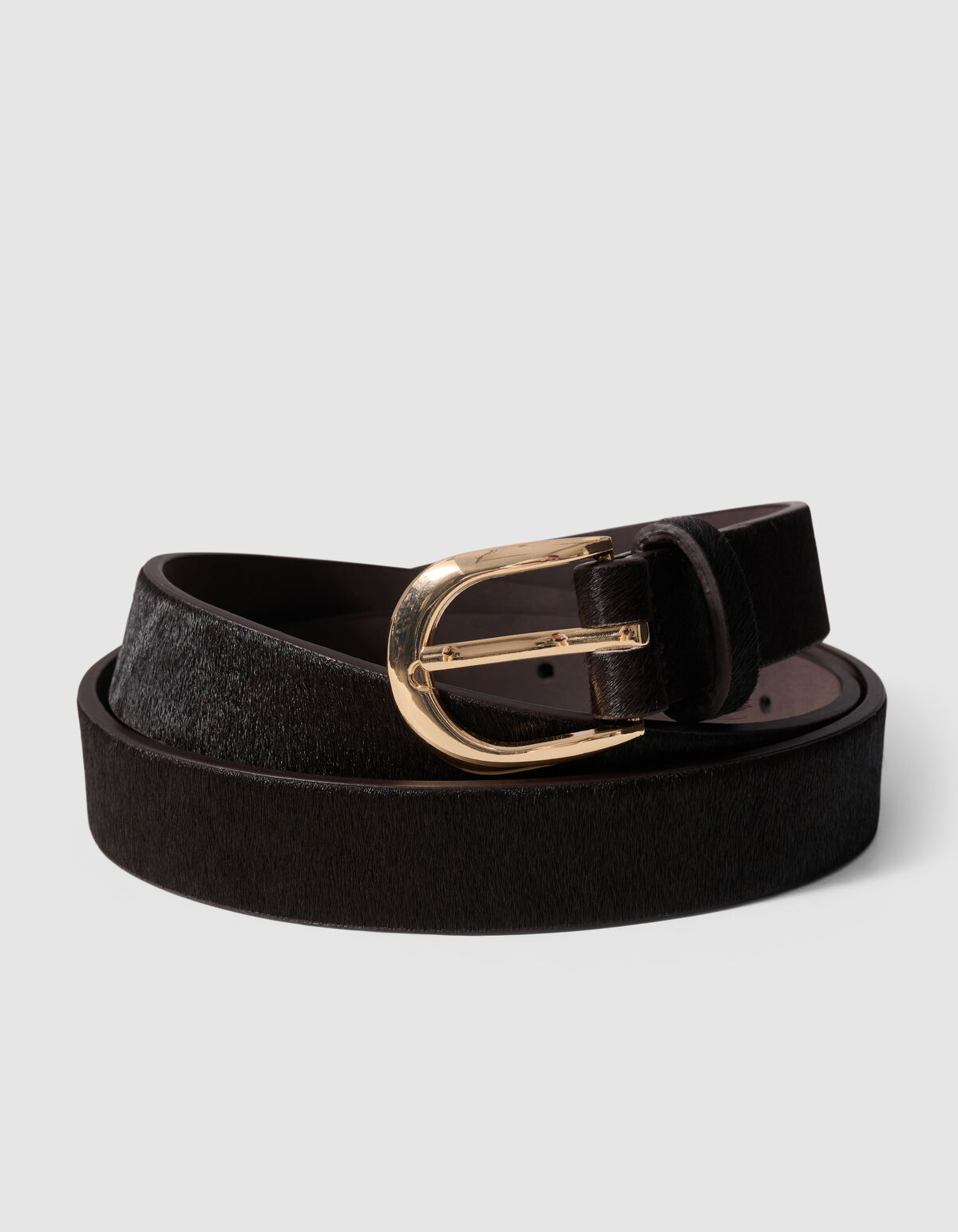 Hairy-G&uuml;rtel Dunkelbraun SHOEBY ACCESSOIRES