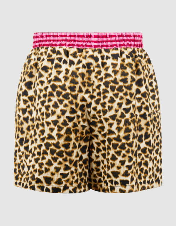 Mix Leopard Shorts Hellbraun SHOEBY GIRLS