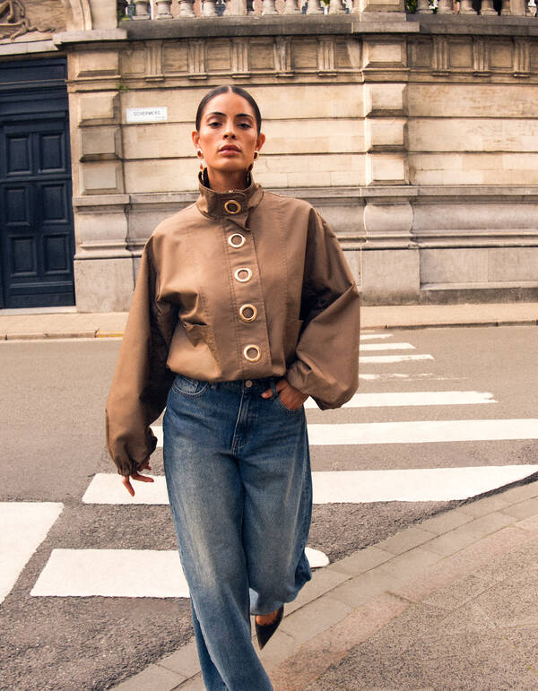 Cargo Eyelet Jacke Camel SHOEBY WOMEN