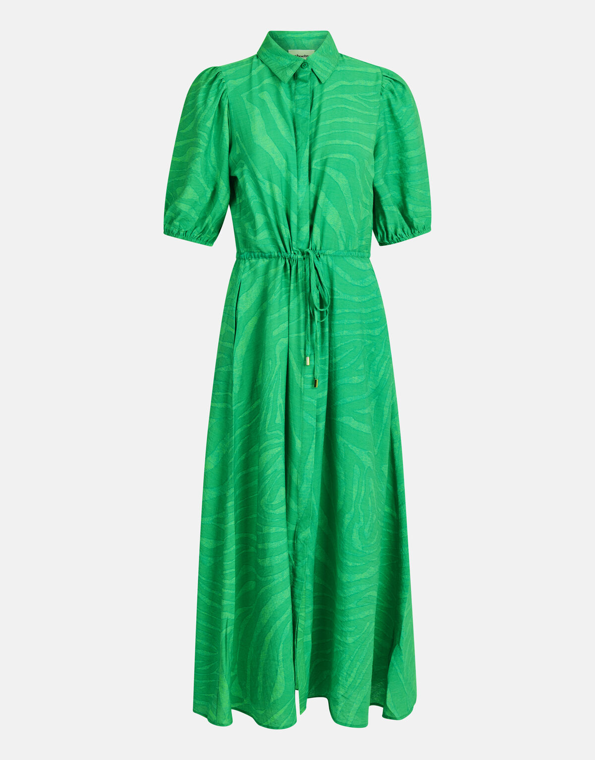 Zebra Print Maxikleid Gr&uuml;n SHOEBY WOMEN