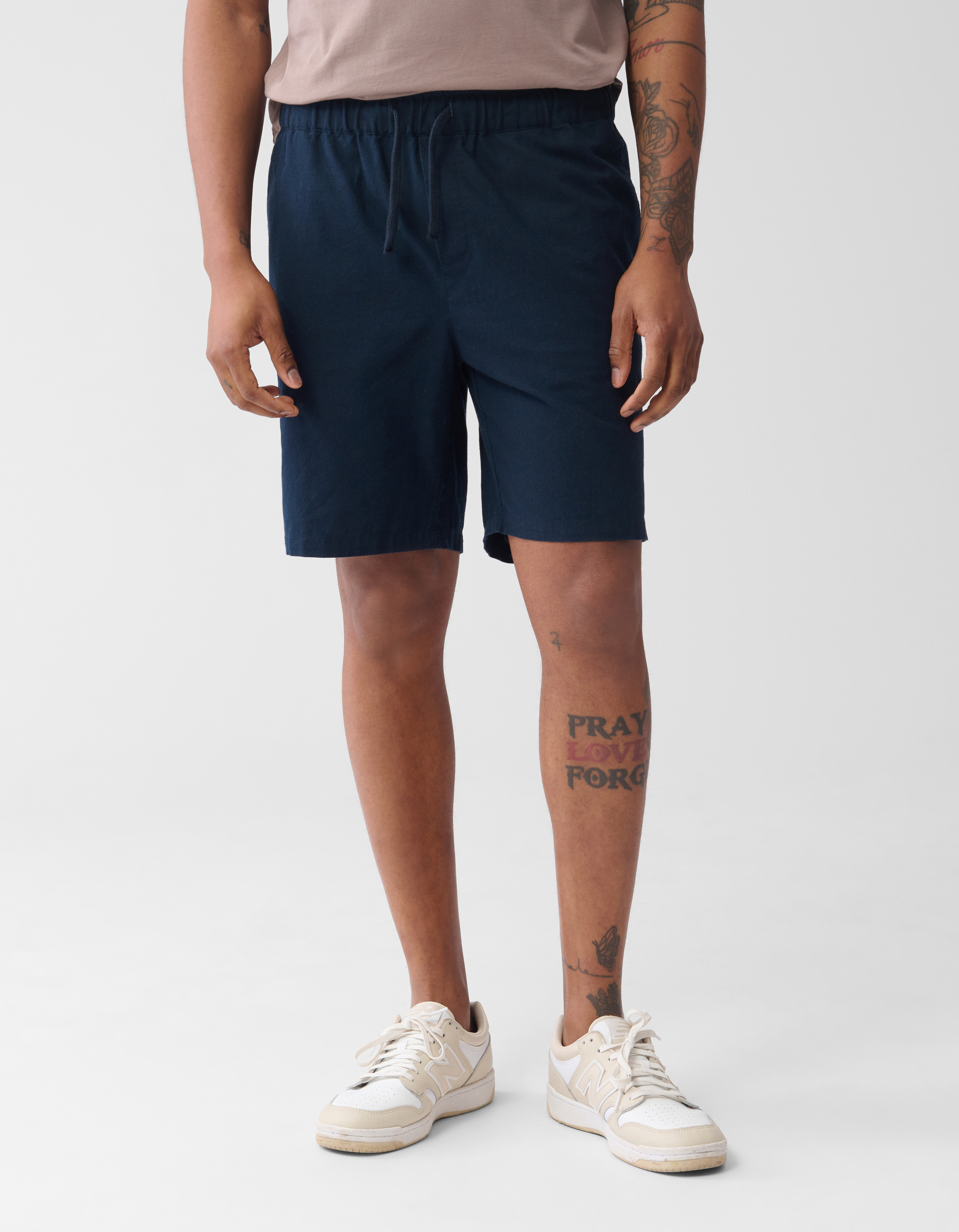Linen Short Dark Blue SHOEBY MEN